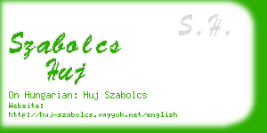 szabolcs huj business card